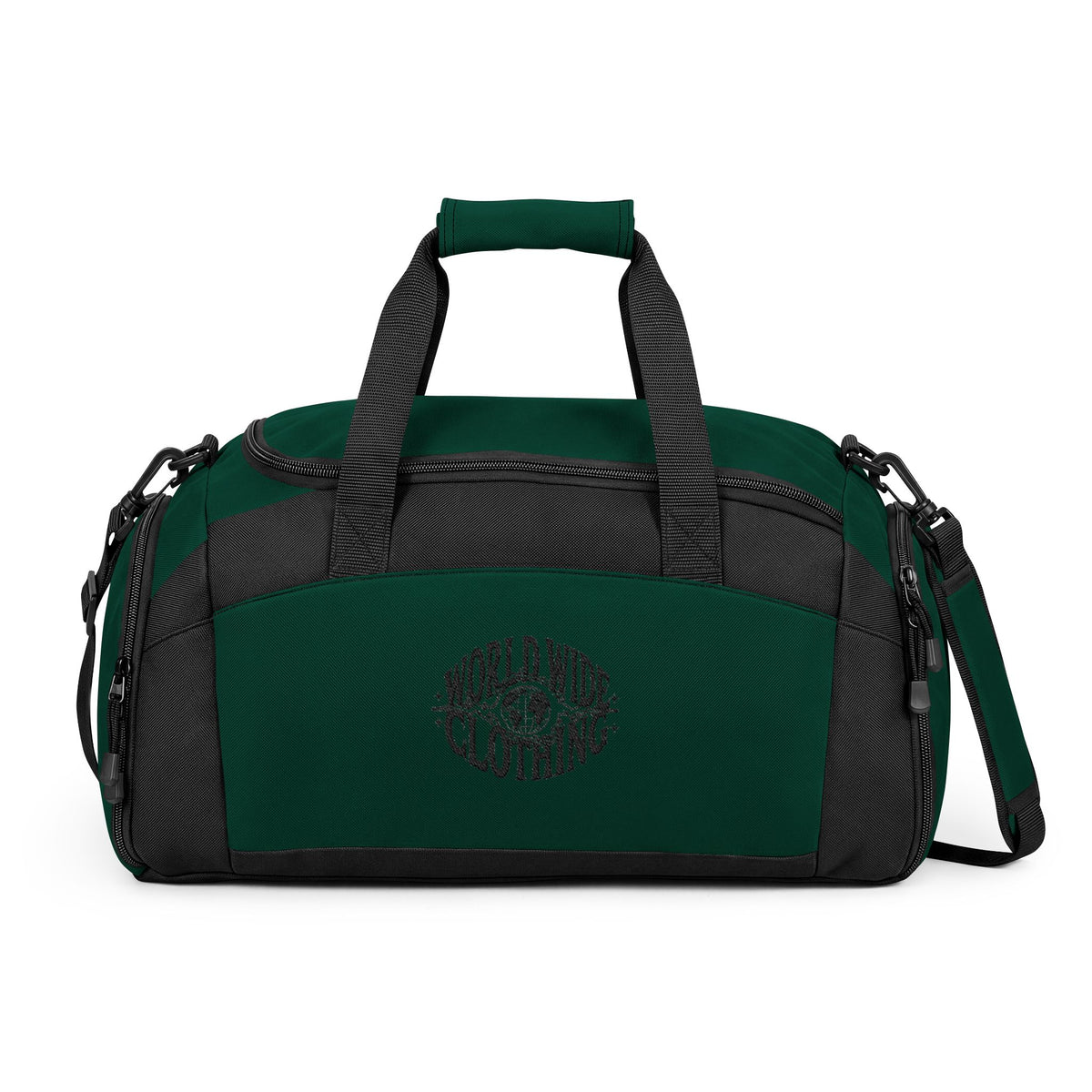 Black Gym Duffle Bag – Compact Workout & Travel Gym Bag with Shoulder Strap