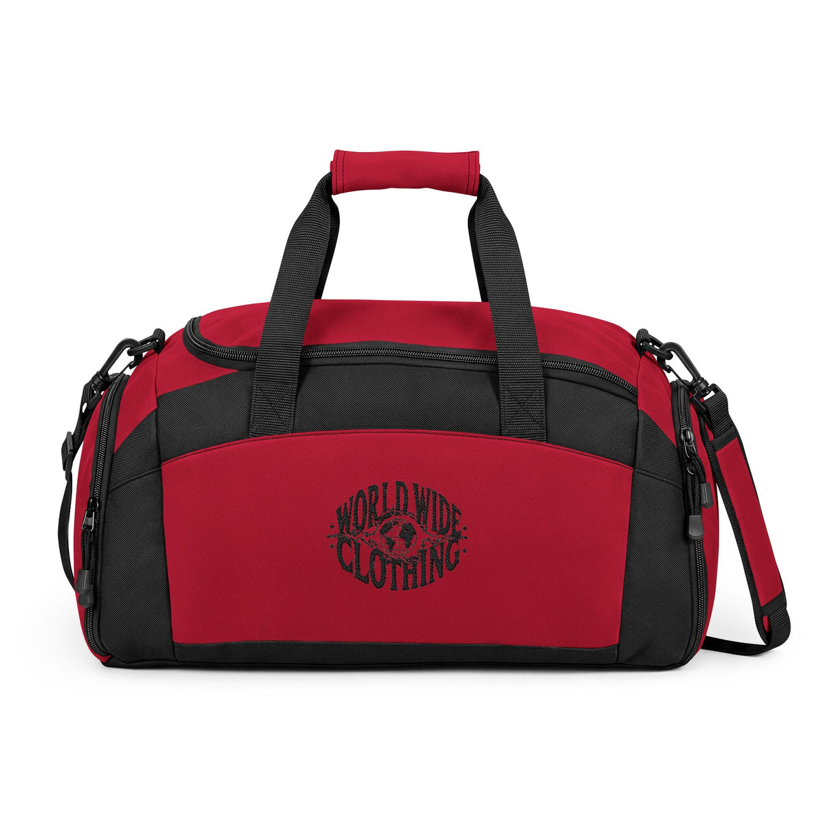 Black Gym Duffle Bag – Compact Workout & Travel Gym Bag with Shoulder Strap