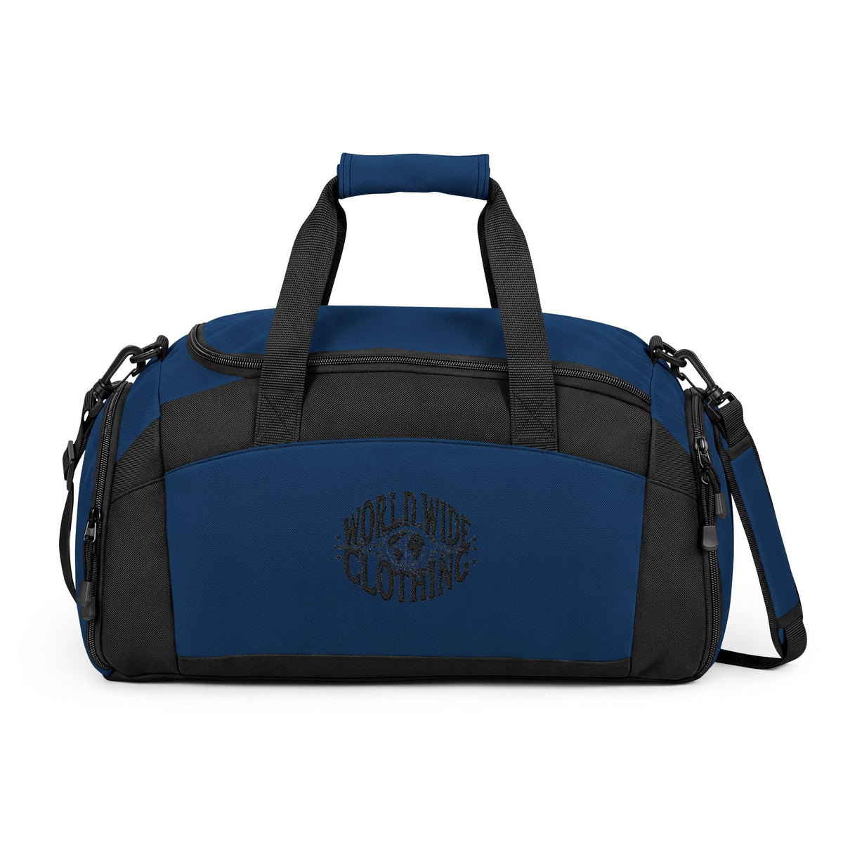 Black Gym Duffle Bag – Compact Workout & Travel Gym Bag with Shoulder Strap
